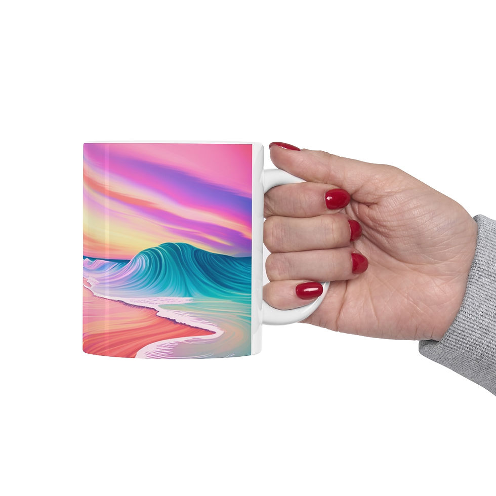 Thumbnail: Aquatic fantasy Sunset #17 Decorative 11oz Ceramic Coffee Mug