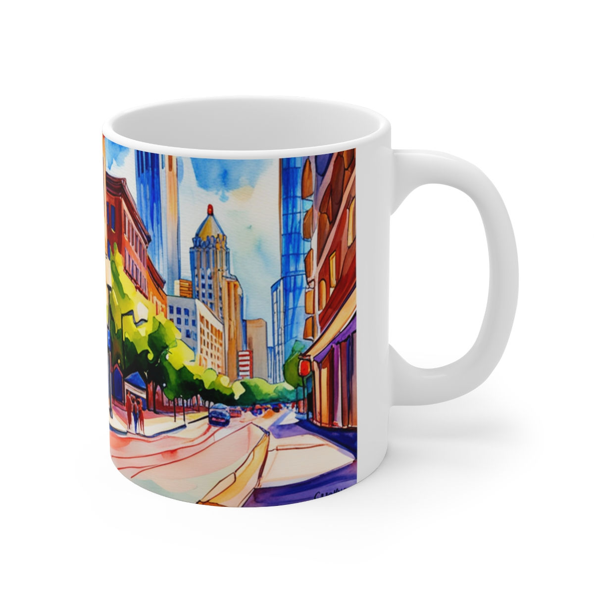 At the Cafe Atlanta Georgia #38 Mug 11oz AI- Unique Artwork