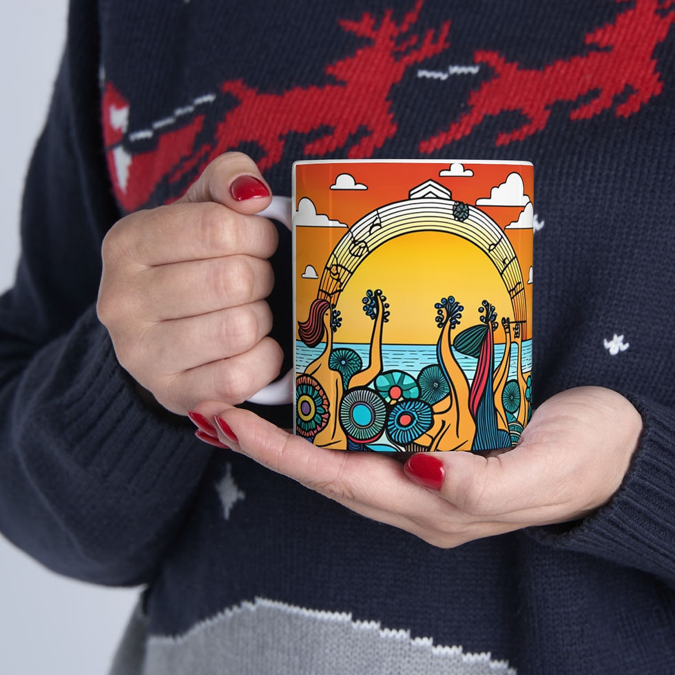 Thumbnail: Beach Vibes Retro Concert #11 Ceramic 11oz Mug Artwork