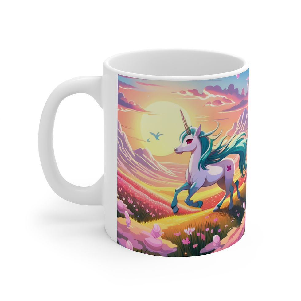 Thumbnail: I Dream of Unicorns & Butterflies #19 Ceramic 11oz Decorative Coffee Mug