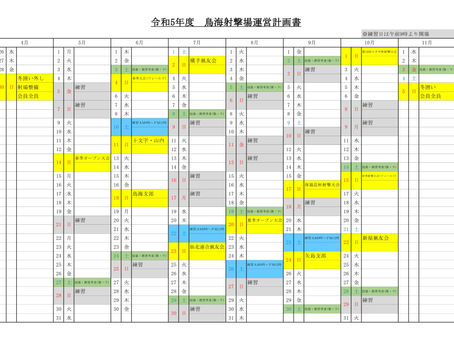 令和５年度　鳥海射撃場運営計画