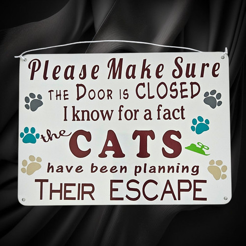 Cat Control Sign Cat Warning Signs | Personalize Your Pets