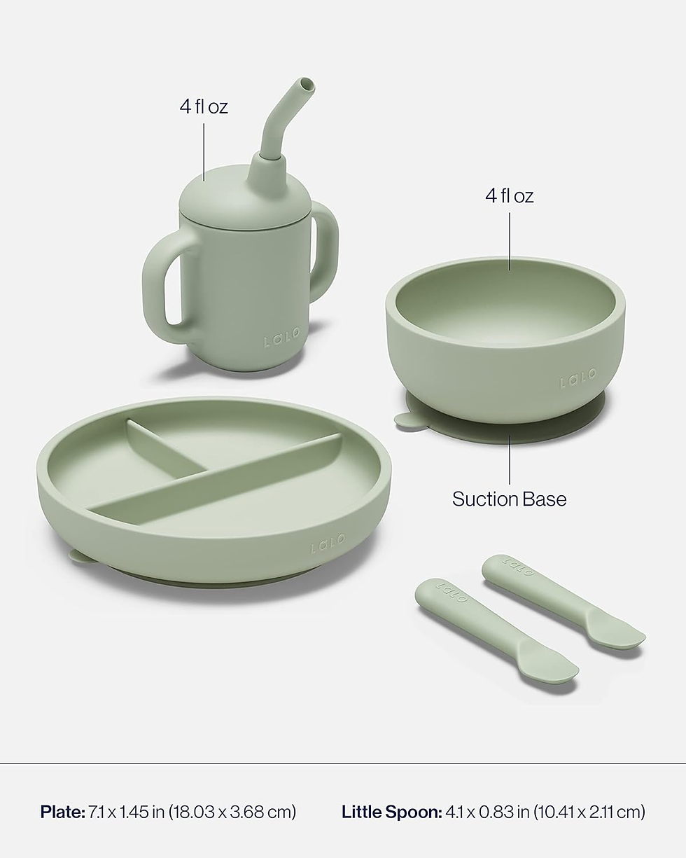 Thumbnail: Lalo First Bites Silicone Baby Feeding Set - Baby Led Weaning Supplies - Non-Tox