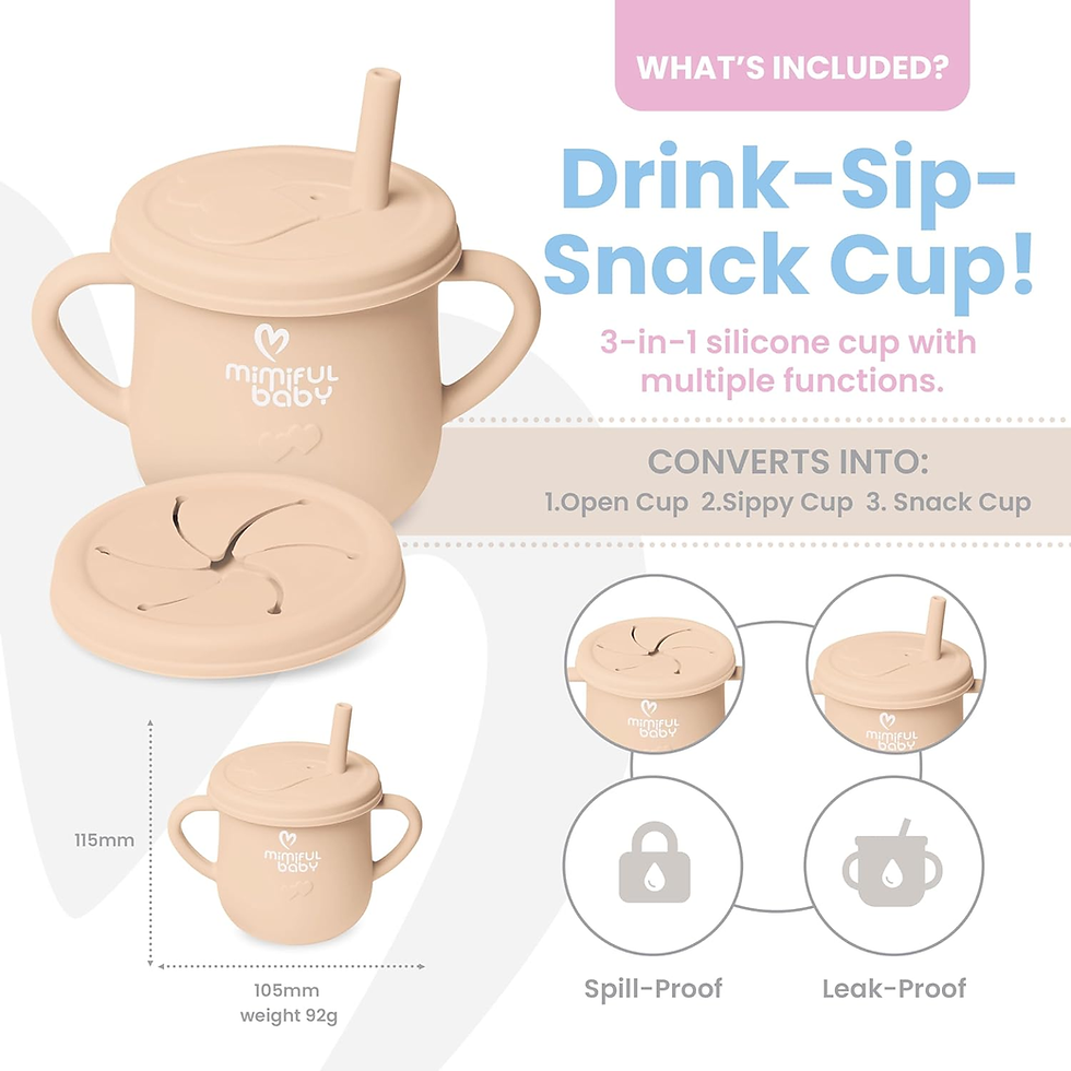 Thumbnail: Led Weaning Supplies - 6+ Month Silicone Baby Feeding Set, First Stage BWL Utens