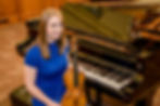 Sofia with piano and Charlotte