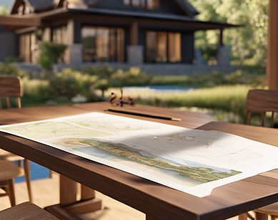 closeup of large dark wooden architects table in a .jpg