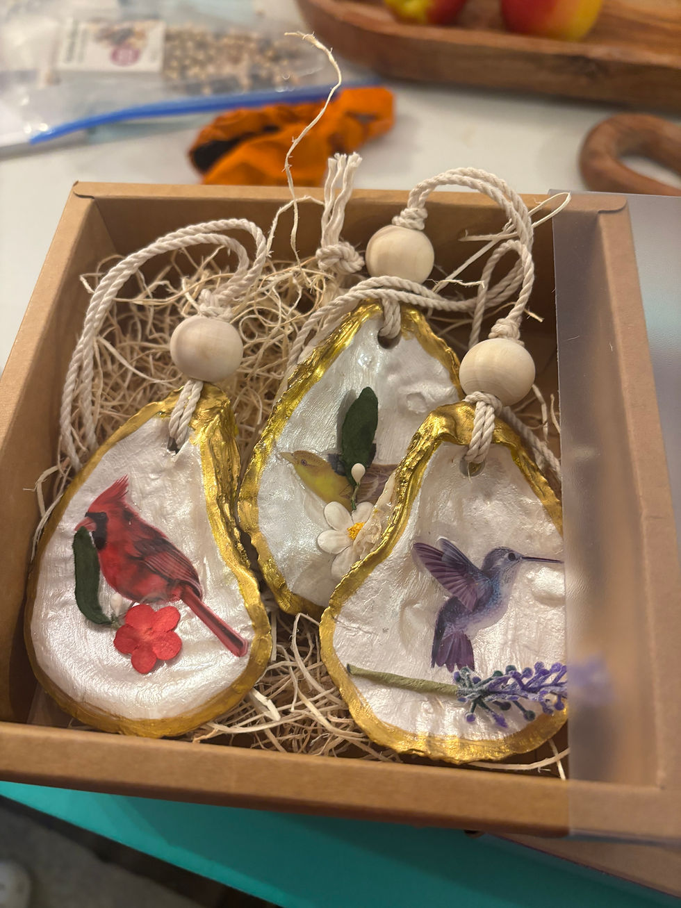 Thumbnail: NEW!!! Custom Personalized Shell Hanging Ornaments