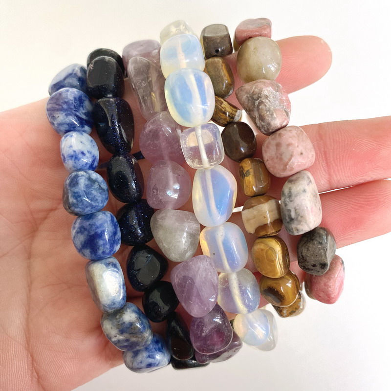 Thumbnail: Tumbled Natural Healing Crystal  Bracelet