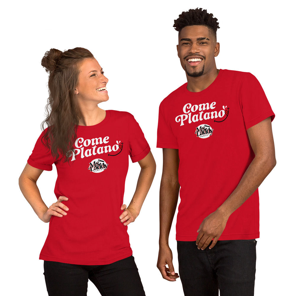 Ms Laddy "Come Platano" Red Unisex t-shirt