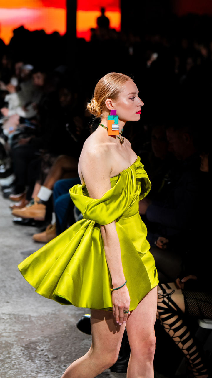 Lime green dress, citrus green dress, green cocktail dress.