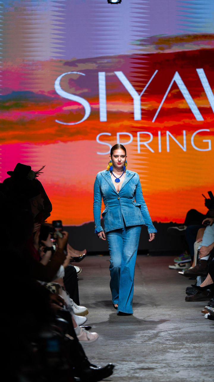 Denim suit, women's suit, blue suit