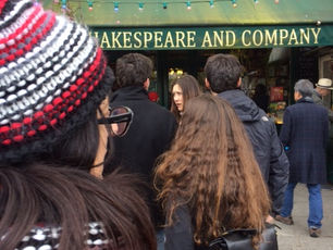 Bookstores in Paris, France; me in the hat! April 2017