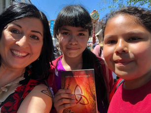 I met these two fabby readers at the LA Festival of Books yesterday. Great to meet you, Kimberly and