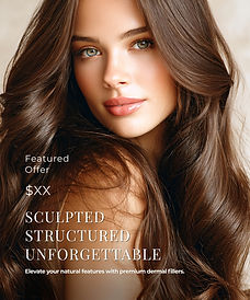 Structed medspa marketing campaign design highlighting dermal filler and facial contouring services