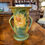 Thumbnail: Roseville Pottery "Peony" Handled Vase 1942