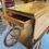 Thumbnail: Vintage Wood Tea or Bar Cart with Serving Tray and Drop Leaves