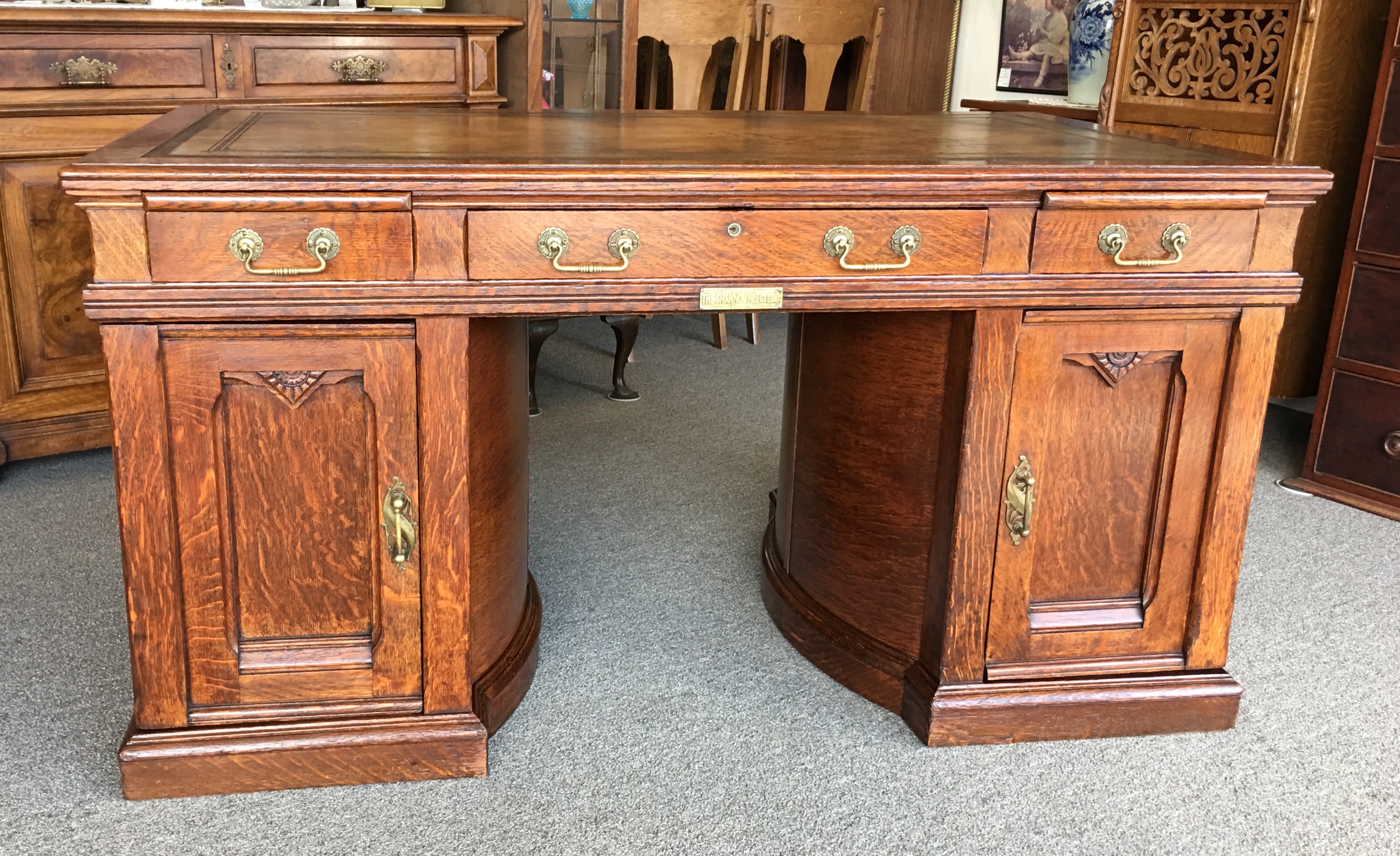 Wooton Oak Rotary Desk