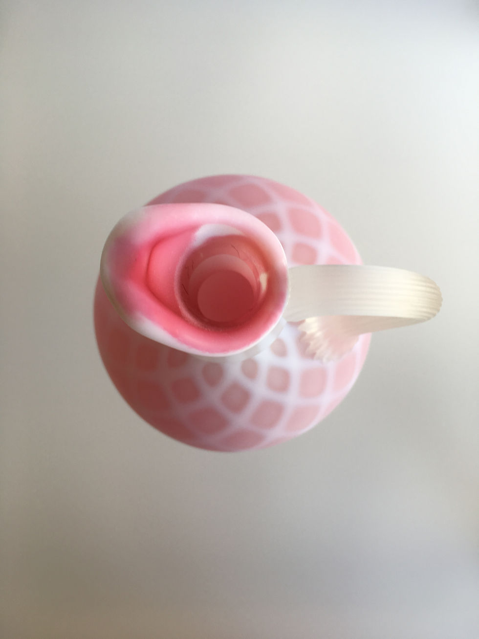 Thumbnail: Fenton Diamond Optic Rose Satin Cruet