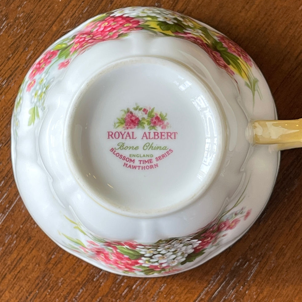 Thumbnail: Royal Albert Blossom Time Series - Hawthorn Cup and Saucer Set