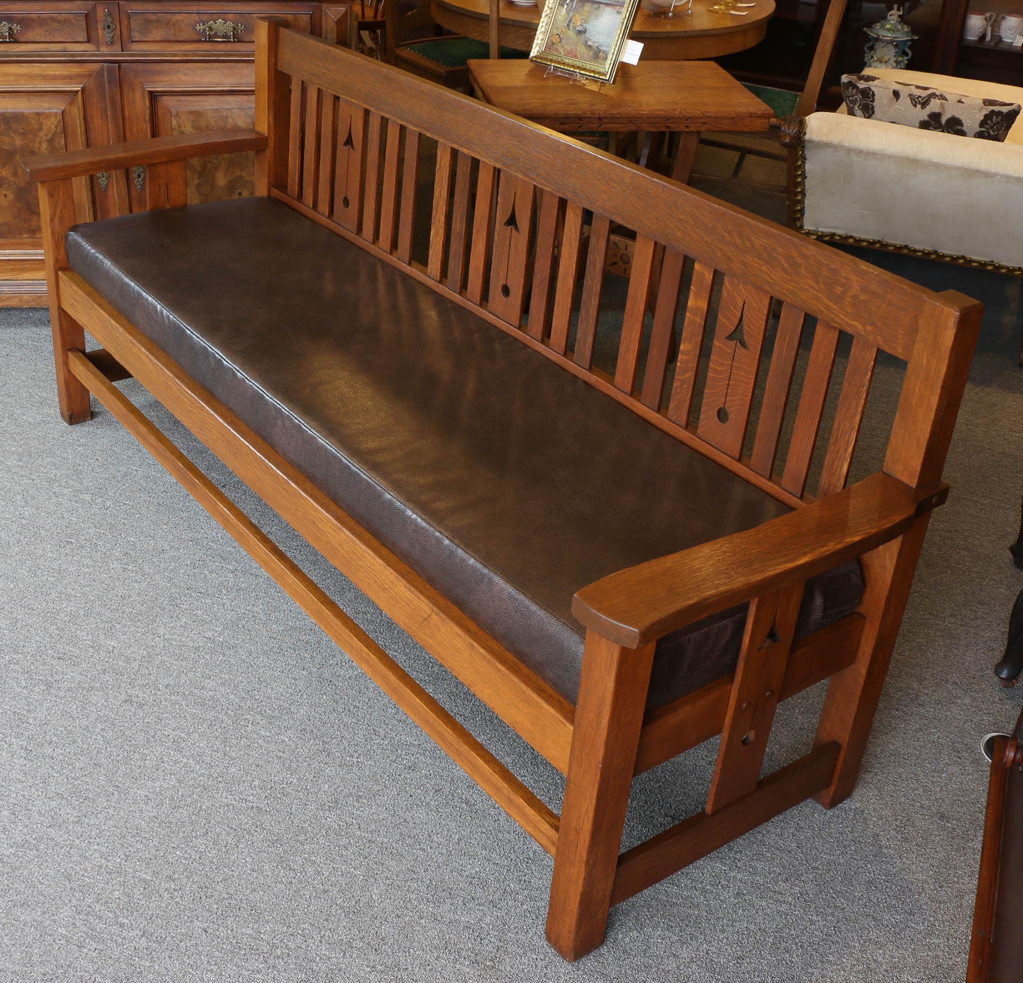 Antique Oak Limbert Settee