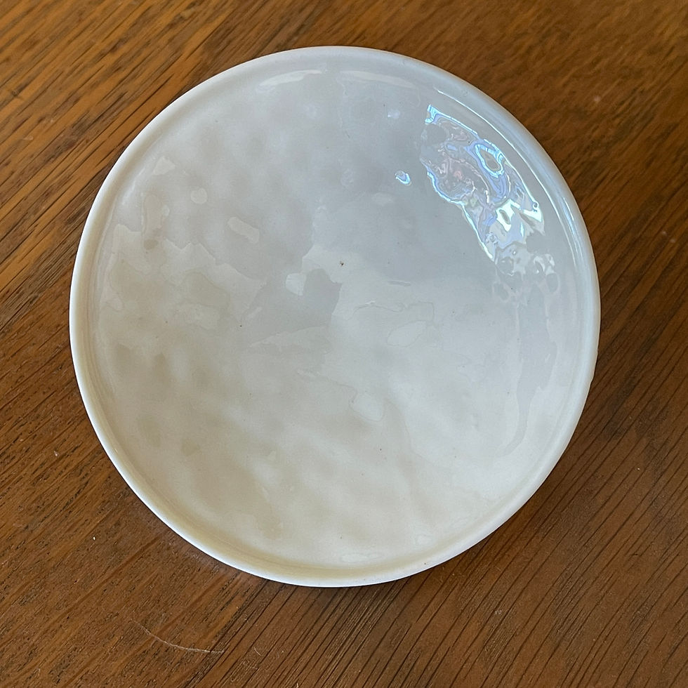 Thumbnail: Belleek  Porcelain Basketweave and Shamrock Biscuit Jar Lid