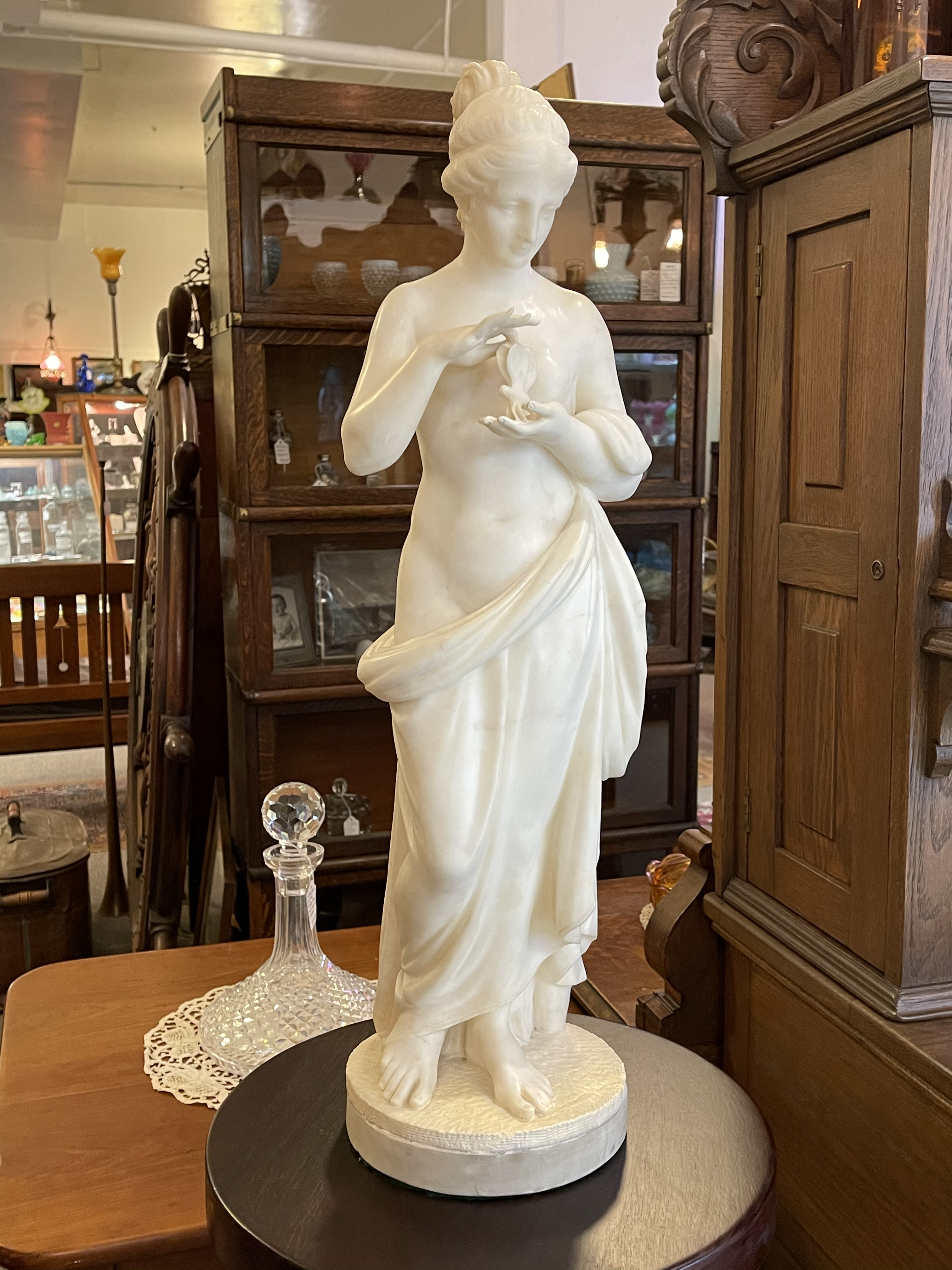 Art Nouveau Marble Statue