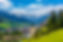 Houses in town village in Alps mountains