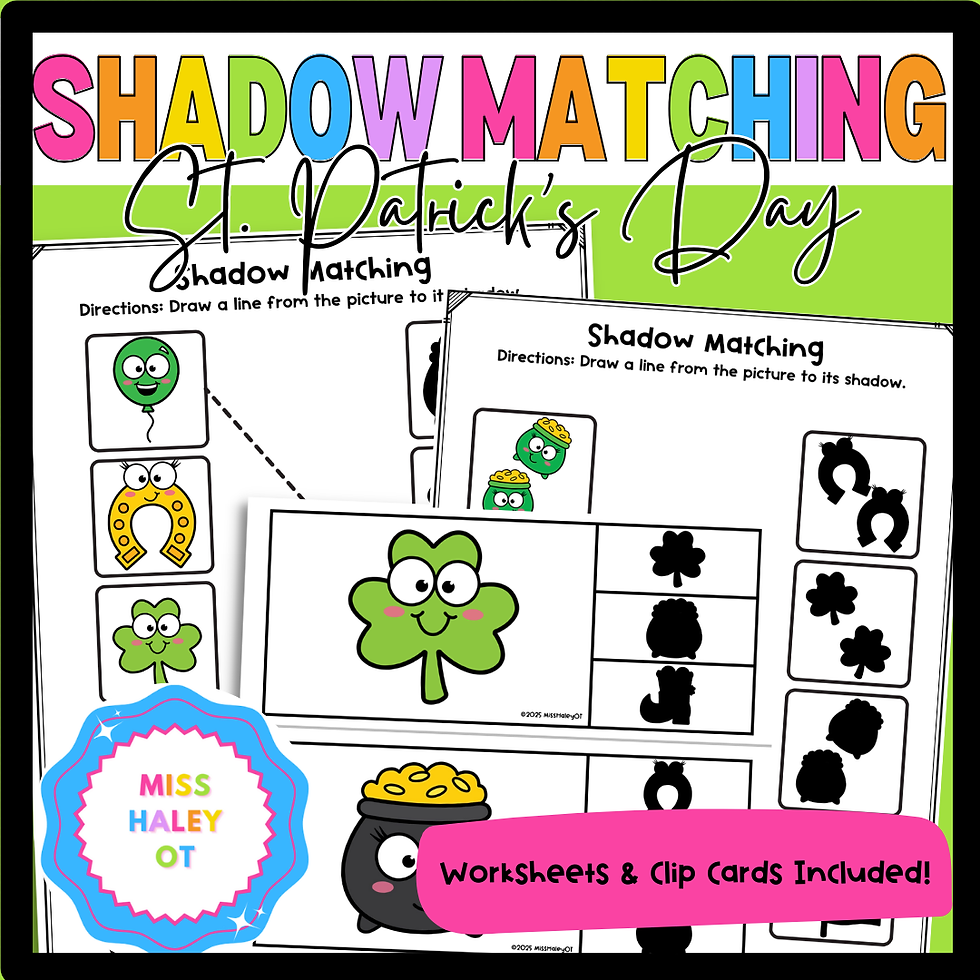 St. Patrick’s Day Shadow Matching Activity ☘️🌈