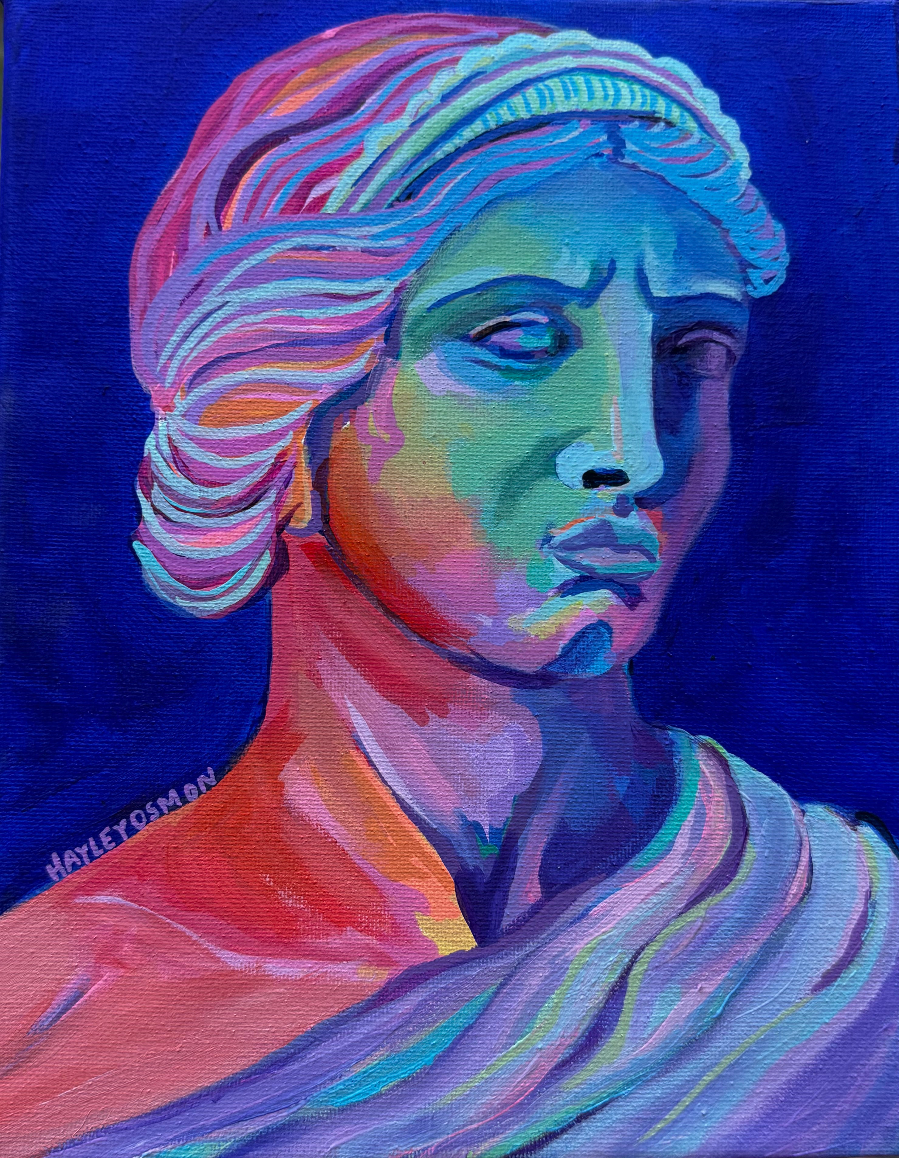 A Mother’s Stare | Colorful Original Contemporary Portrait
