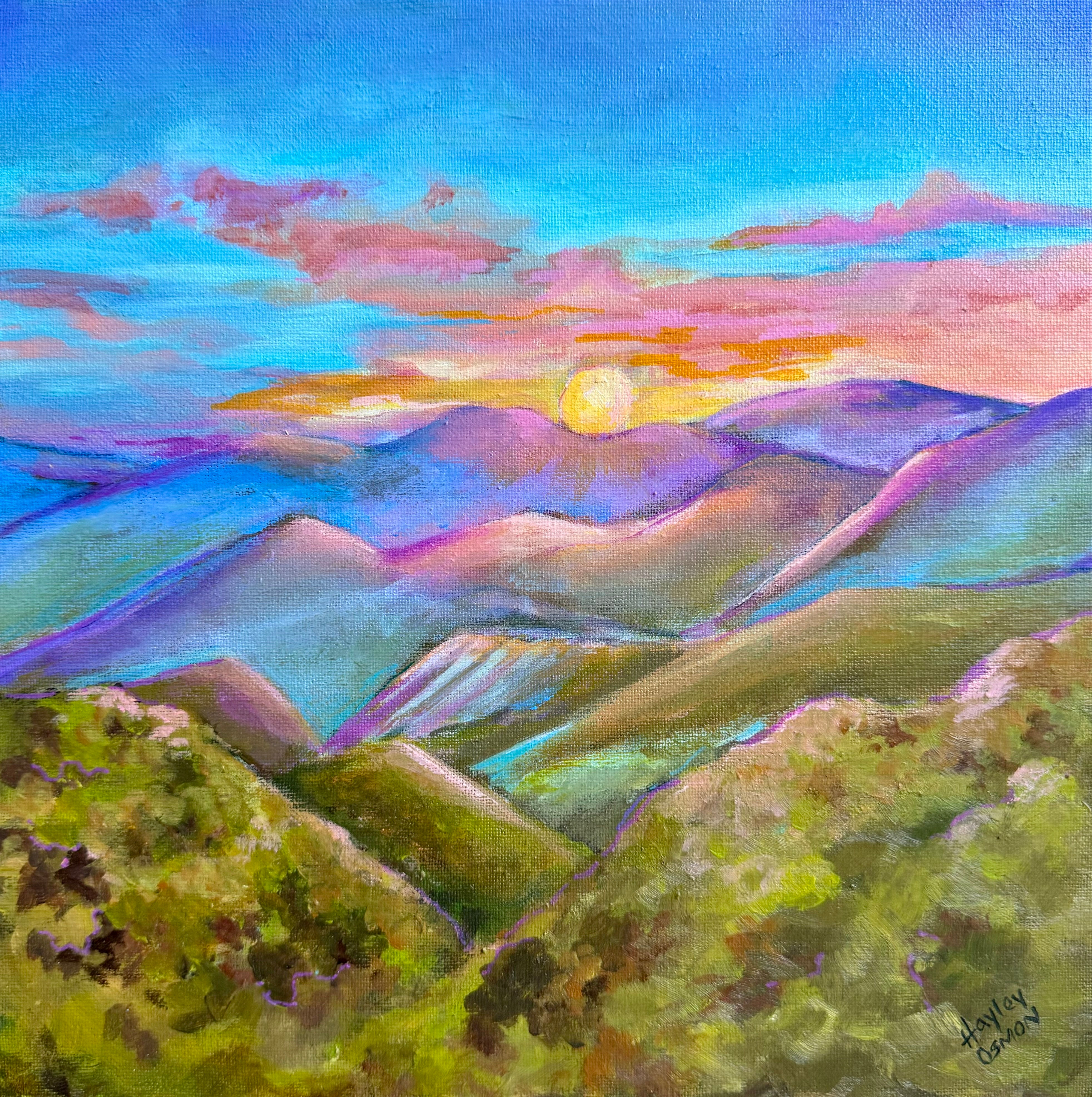 Blue Ridge Glow – Colorful North Carolina Mountain Art Print