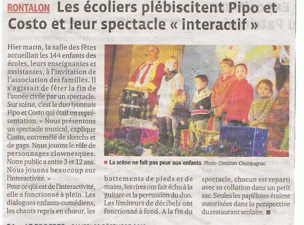 PIPO ET COSTO PRESSE PRESSE RONTALON