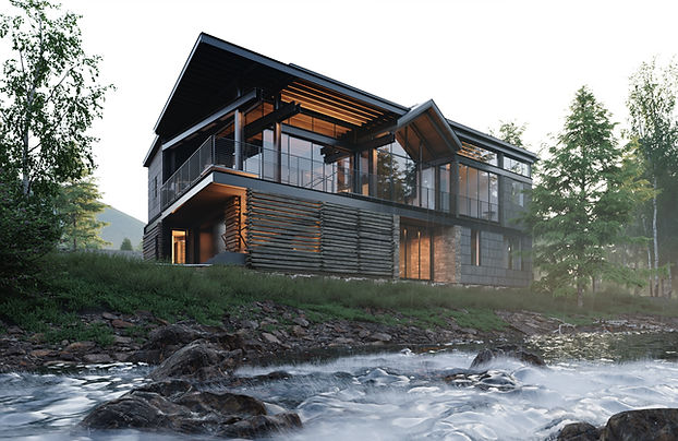 Creekside Residence mountain modern home Ketchum Idaho — Migration Studios architect
