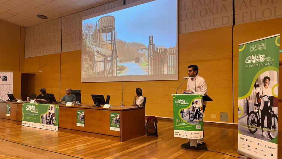 A VÍA VERDE COMPOSTELA–TAMBRE–LENGÜELLE PARTICIPA NO 21º CONGRESO IBÉRICO DA BICICLETA
