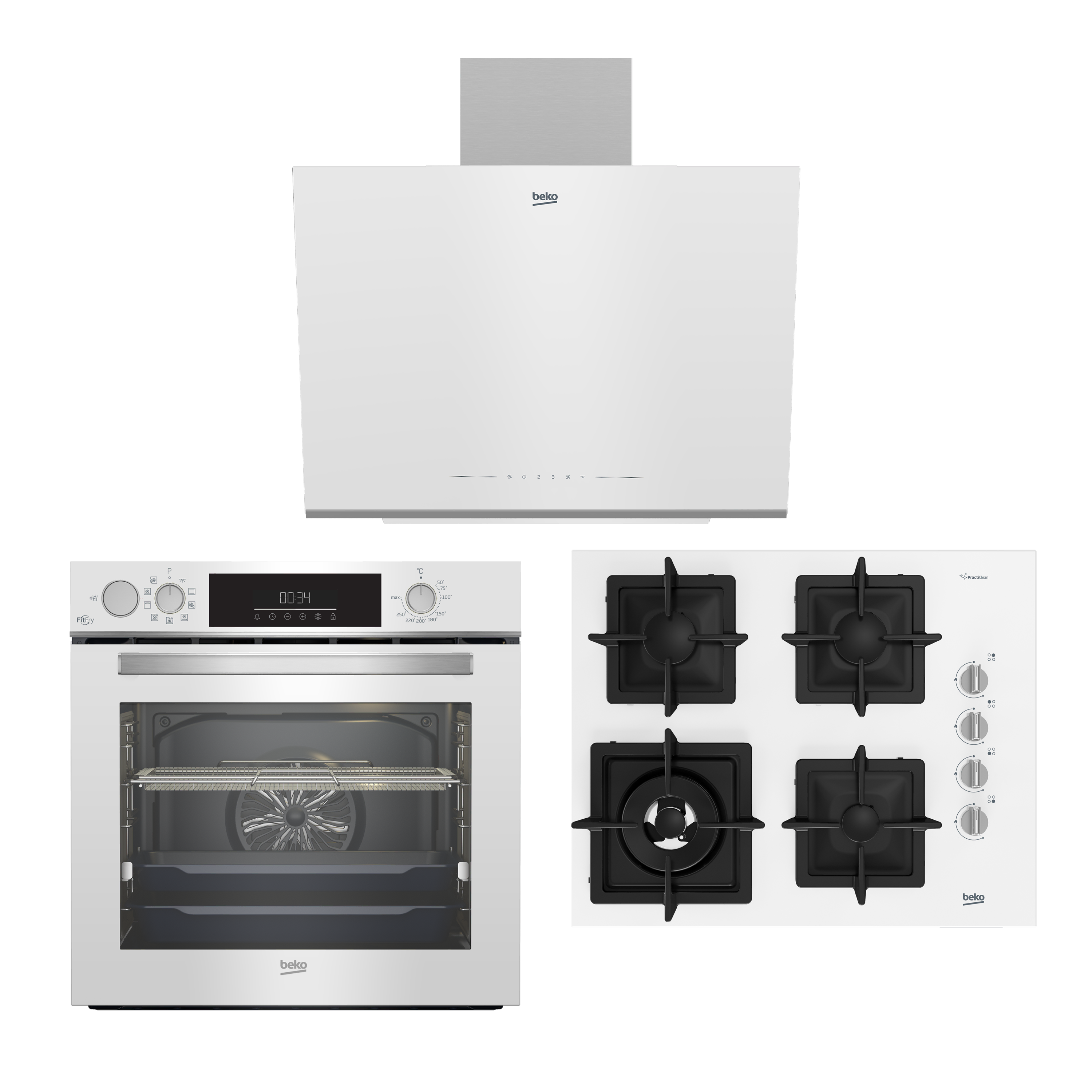 DÖKÜM WOK OCAKLI BEYAZ BUHARLI SET