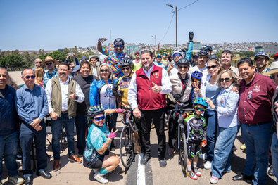 Da Ismael Burgueño banderazo de inicio de obra de rehabilitación y ampliación de la Ciclovía Río Tijuana