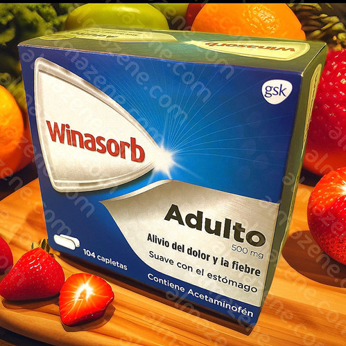 Winasorb 104 capletas Adulto 500 mg Alivio del dolor y la fiebre ...