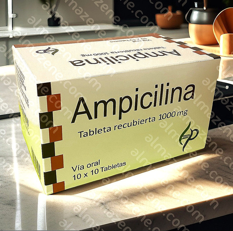 Ampicilina Tableta Hindu recubierta 1000 mg Vía oral 10 x 10 Tabletas 100/1