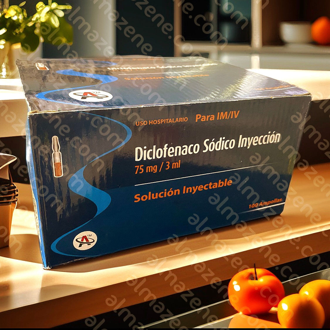 Diclofenaco Sódico Inyección 75 mg / 3 ml Solución Inyectable 100 Ampollas Aarne