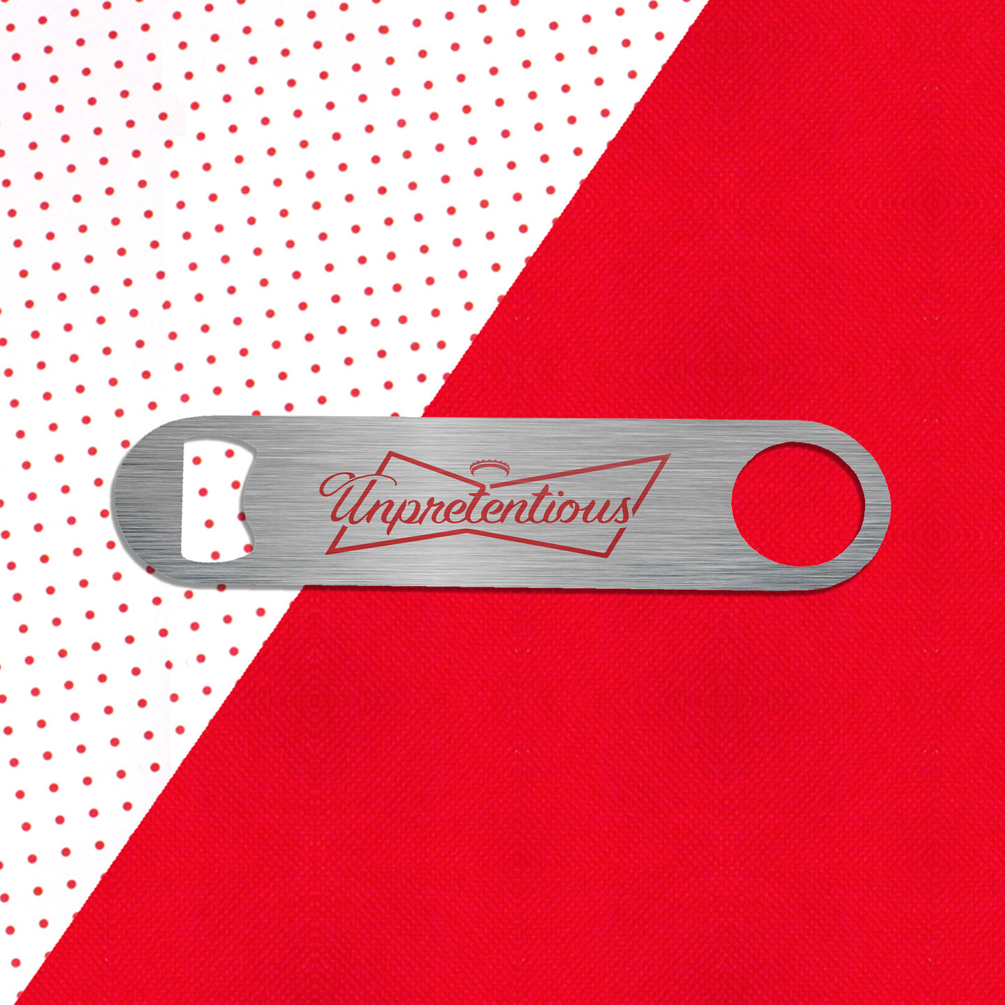 BUD WHITE BAR BLADE RED BACKGROUND