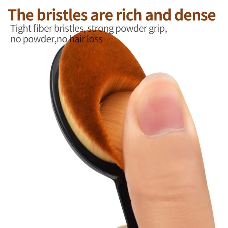 Thumbnail: KLINA Oval Foundation Brush - Toothbrush Style Seamless Makeup Blender
