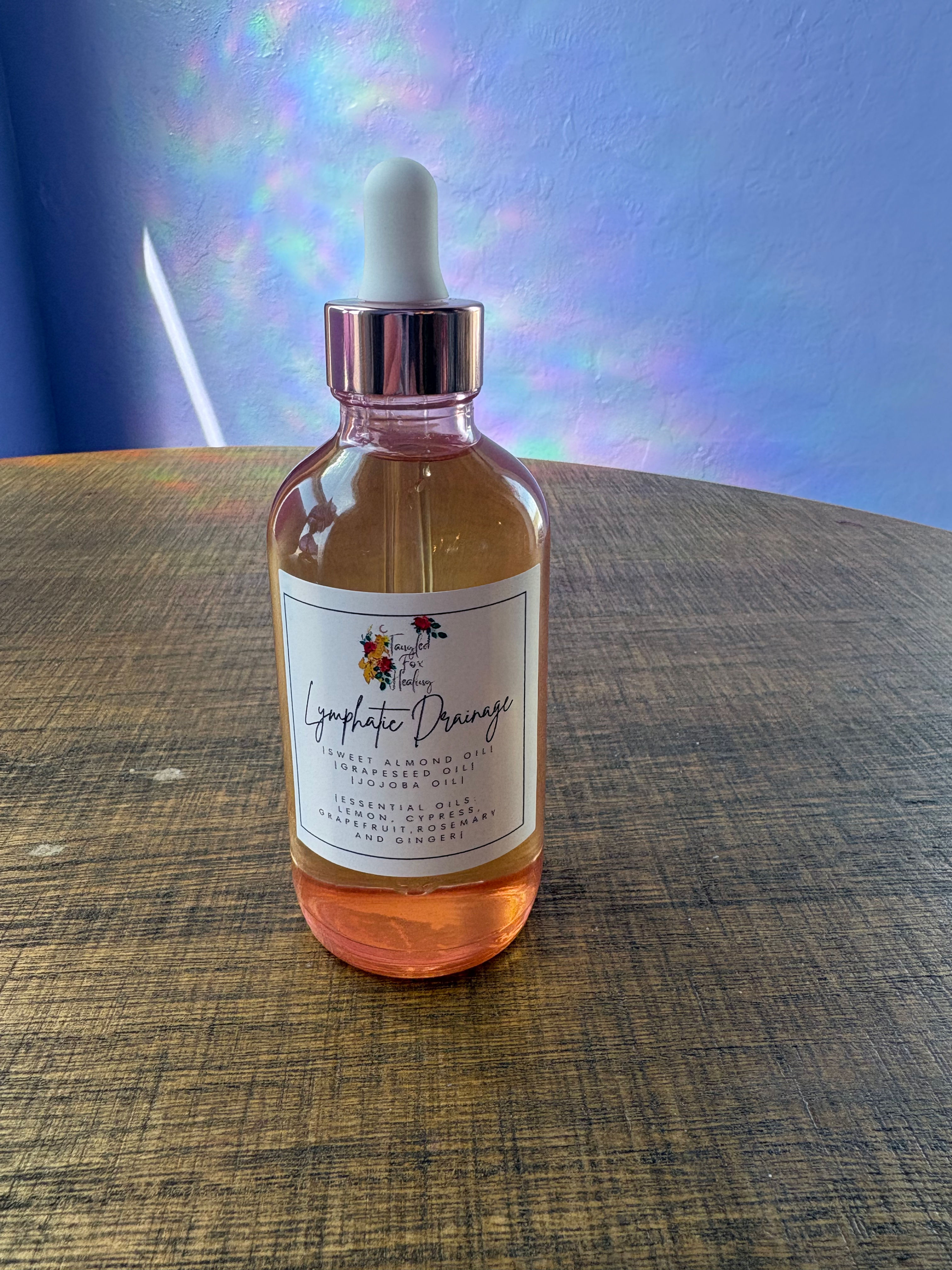 Lymphatic drainage body oil