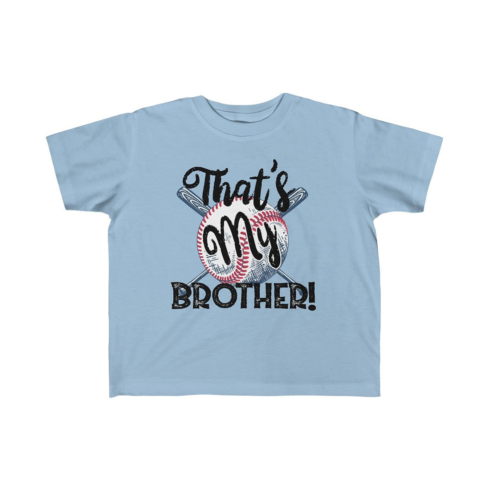 Thumbnail: Baseball That's My Brother Kid's Fine Jersey Tee