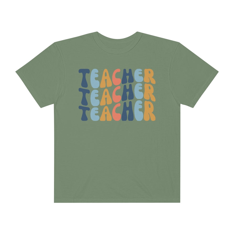 Thumbnail: Comfort Colors Garment-Dyed T-shirt Retro Teacher