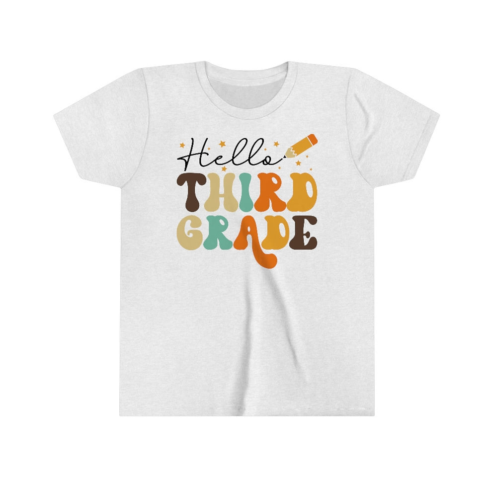 Thumbnail:  Bella Canvas Youth Short Sleeve Tee Hello 3rd Grade