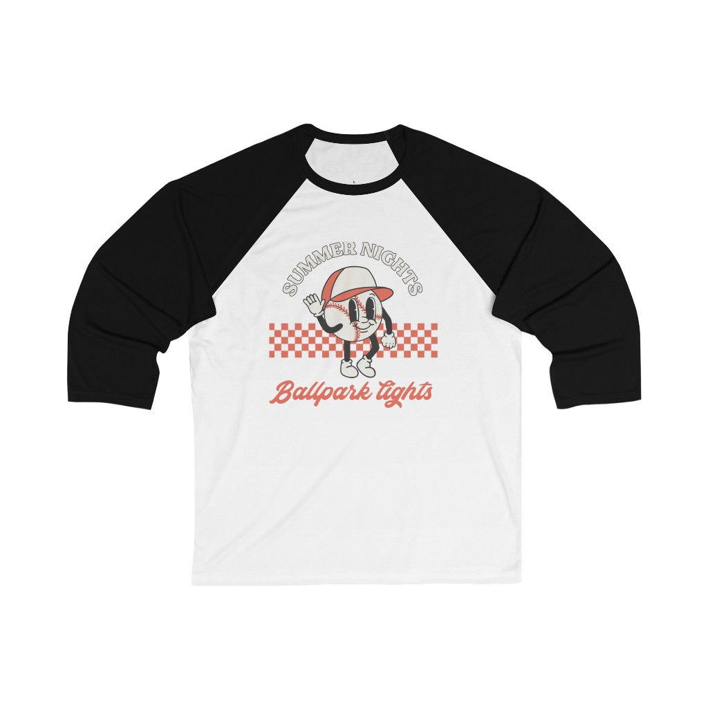 Retro Baseball Unisex 3\4 Sleeve Baseball Tee