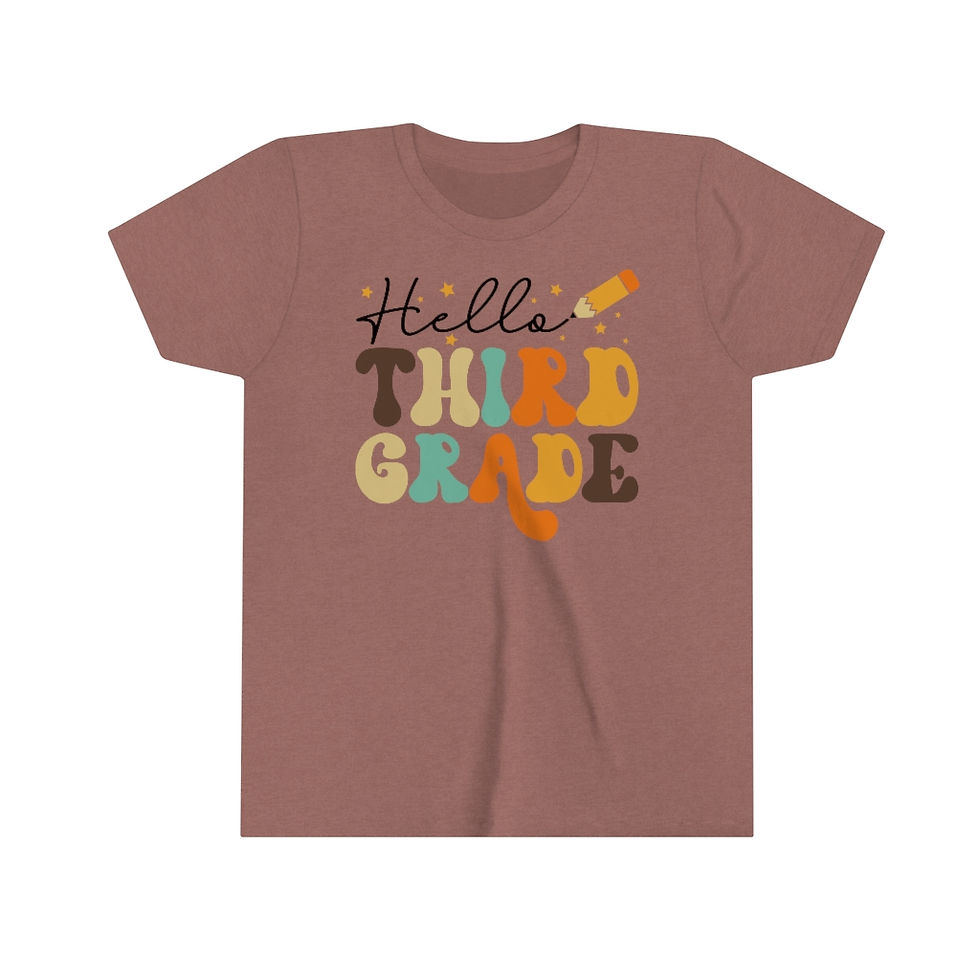 Thumbnail:  Bella Canvas Youth Short Sleeve Tee Hello 3rd Grade