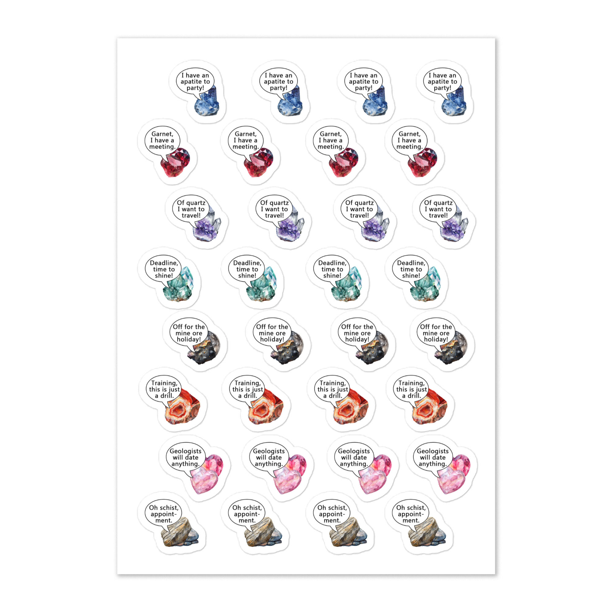 Geology Planner Calendar Stickers