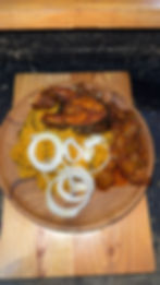 Abacha and Ugba mixed with Fried Fish