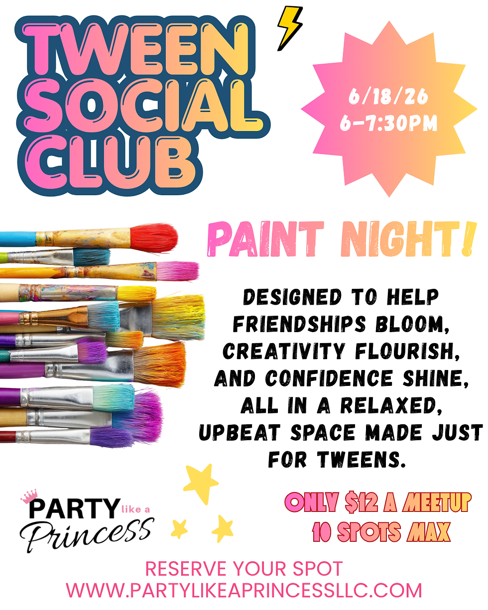 Tween Social Club- Paint night!