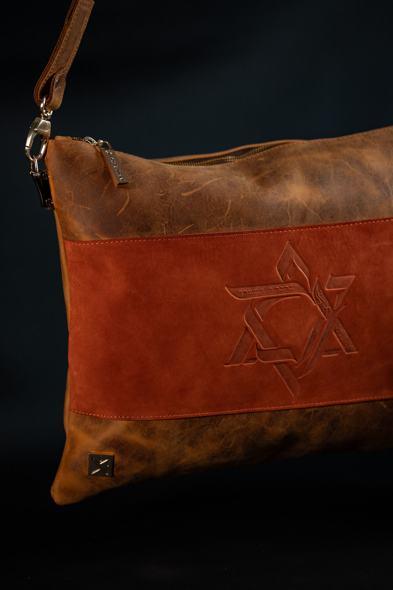 MAGEN DAVID Flag Set - Light Brown & Red